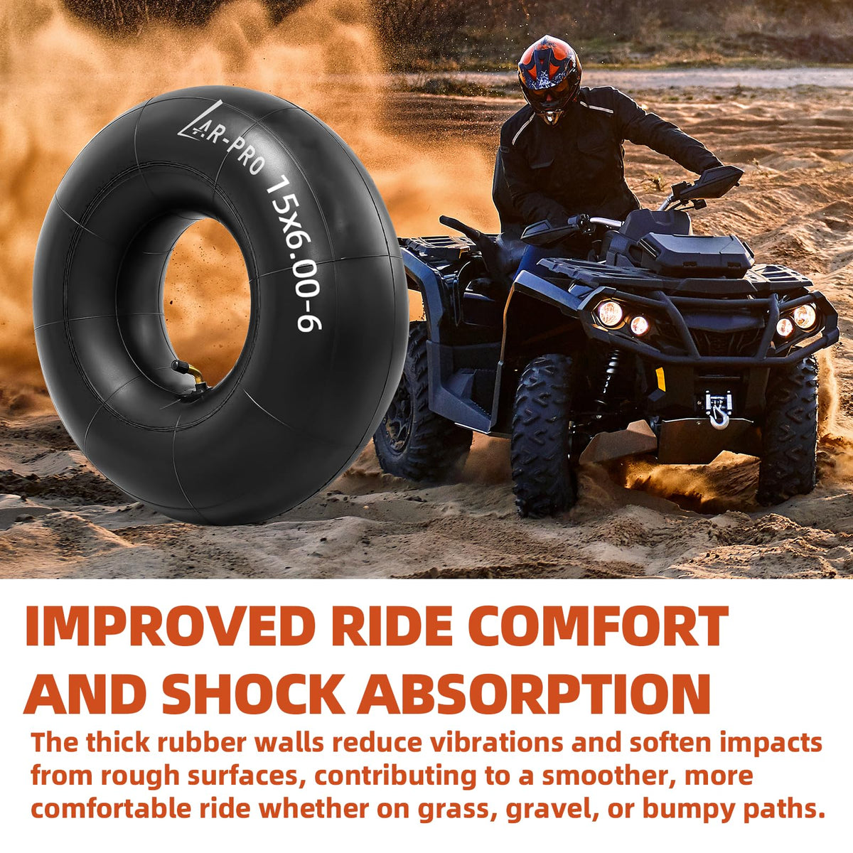 AR-PRO thick-walled inner tube reduces vibrations for comfort
