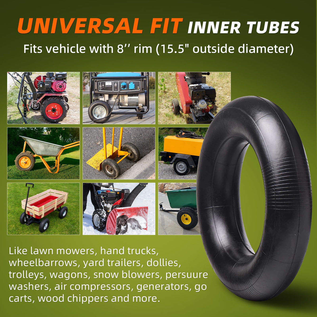 AR-PRO TR-13 straight valve inner tube ready for easy inflation and use.