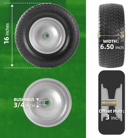 AR-PRO two-pack tire and wheel assembly for quick mower upgrades.