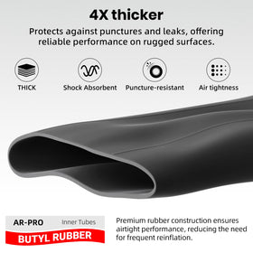AR-PRO universal 16-inch compatibility from 5.00-16 to 6.00-16 for versatility.