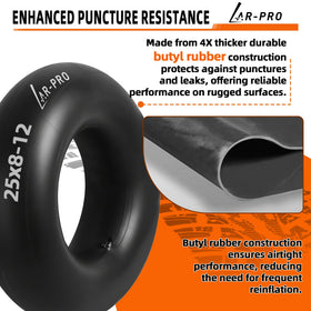 AR-PRO universal compatibility chart illustration with multiple tire sizes