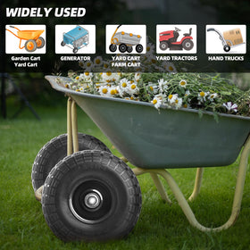 AR-PRO universal-fit wheels ideal for garden carts, dollies, and generators.