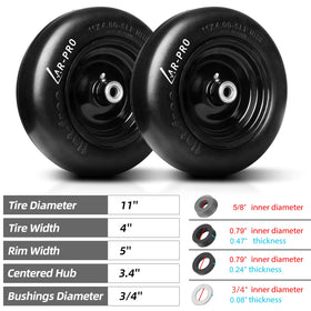 AR-PRO universal zero-turn front tire fits many models for easy replacement