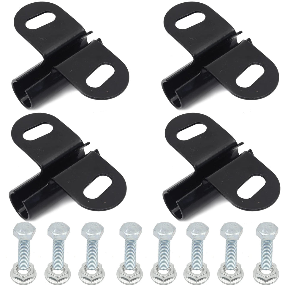 AR-PRO wheelbarrow axle bracket set closeup for durable performance.