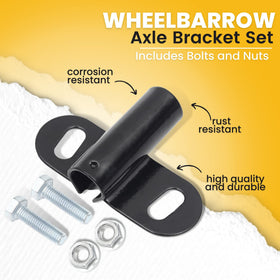 AR-PRO wheelbarrow bracket dimensions 3.27 by 2.17 inches for precise mounting.