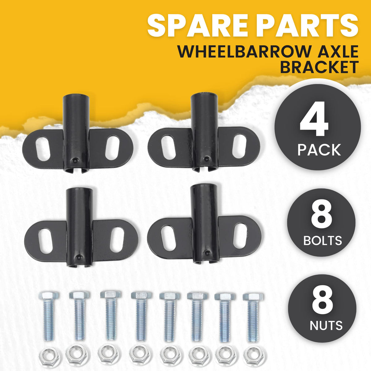 AR-PRO axle bracket indented end helps prevent axle slip.