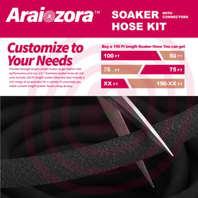Flexible Araiozora hose bends around shrubs for customized irrigation paths.
