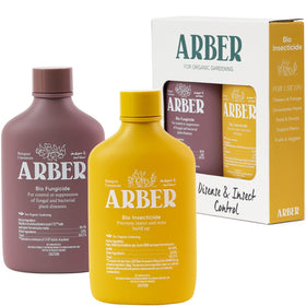 ARBER Organic Insecticide bottle pour shows easy dilution for fast garden protection.