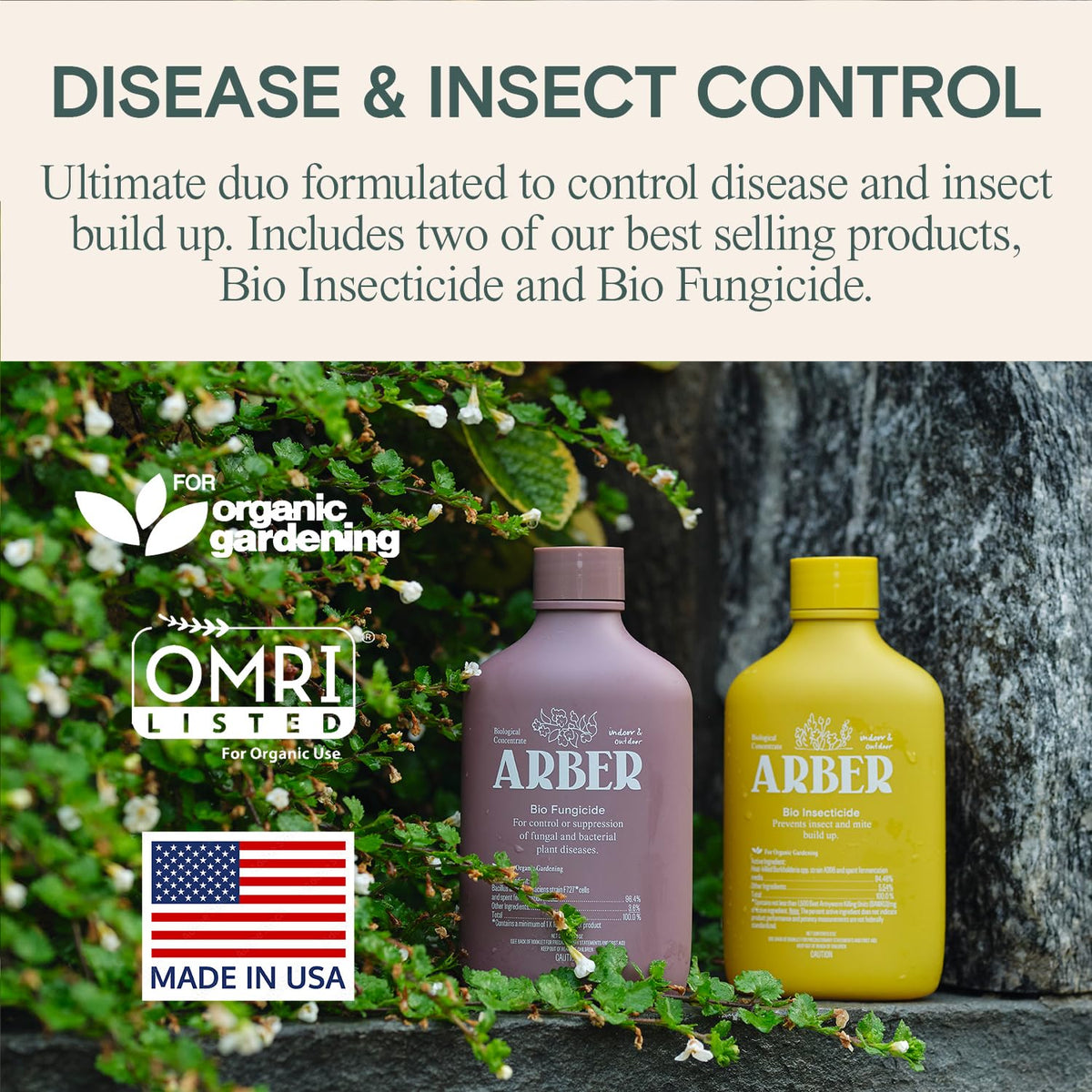 ARBER Organic Insecticide mixing in a bucket for ready-to-use spray.