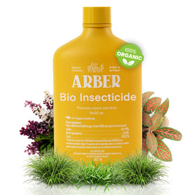 ARBER Organic Insecticide Liquid Concentrate bottle spray on houseplants fights pests