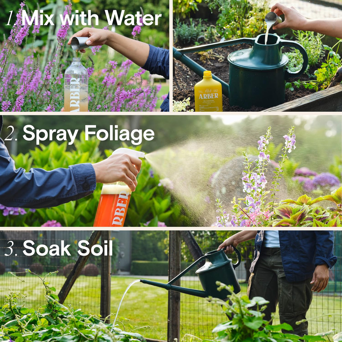 ARBER Organic Insecticide Liquid Concentrate root area irrigation supports plant resilience