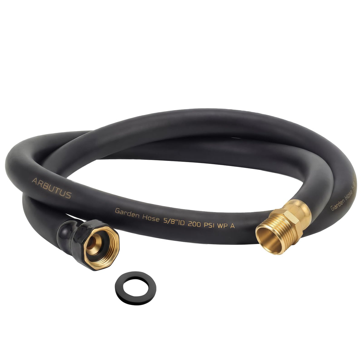 ARBUTUS garden hose 5ft with brass connector for leak-free watering