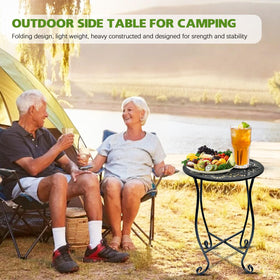 Arbuxzuy 120-lb capacity round table sturdy surface for heavier pots