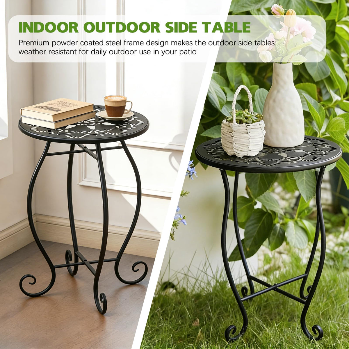 Arbuxzuy lightweight 3-pack round tables easy to move between spaces