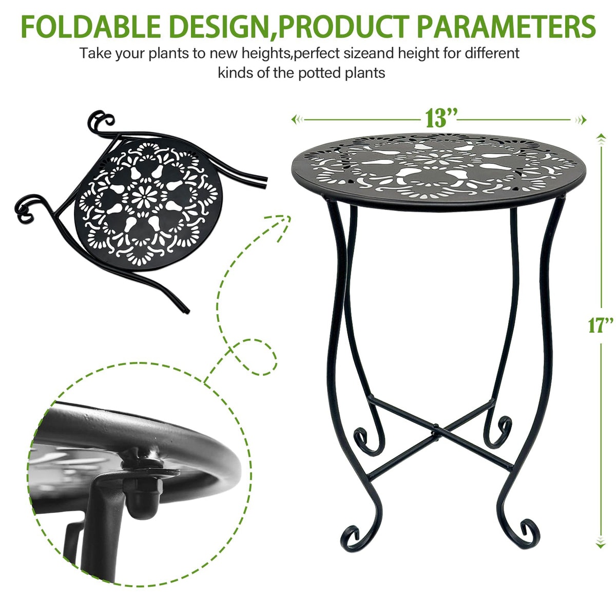 Arbuxzuy rustproof coating round table ready for weather exposure