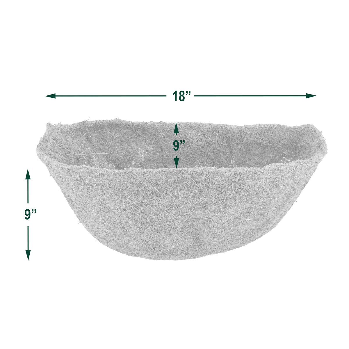 Arcadia coco liner adds clean natural look to baskets and planters.