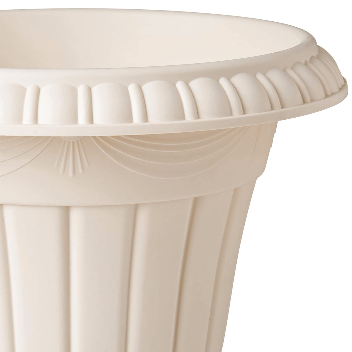 Assembled Arcadia PL00BG urn planter ready for vibrant floral arrangements.