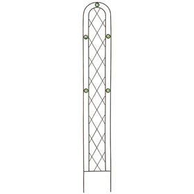 Arcadia Garden Products TR03 arched trellis supports climbing roses with decorative bronze tone