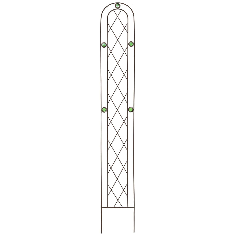 Arcadia Garden Products TR03 arched trellis supports climbing roses with decorative bronze tone