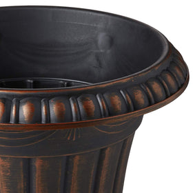 Arcadia PL00CP urn with interior opening 13.5 inches for versatile planting.