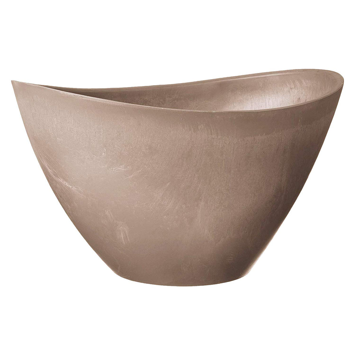 Arcadia PSW 16-inch curved planter in taupe for stylish indoor and outdoor plants
