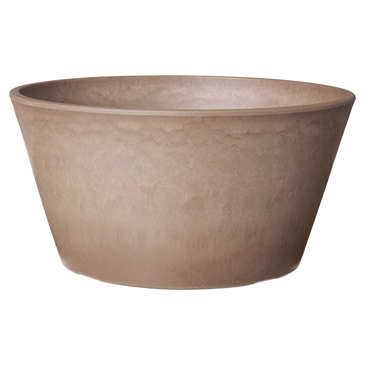 Arcadia PSW bulb pan 10-inch taupe with drillable bottom for customized drainage.