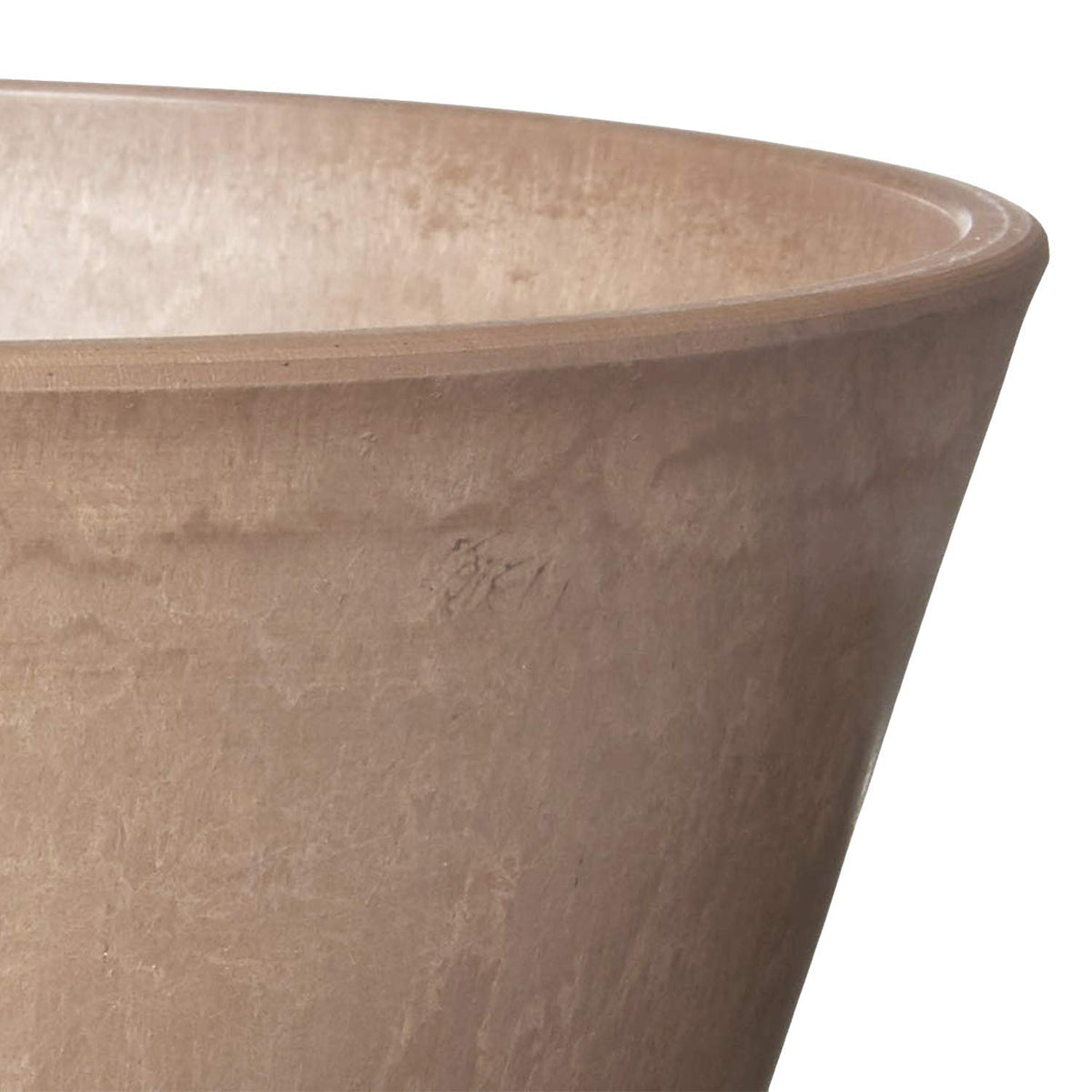 Arcadia PSW drillable bottom bulb pan in taupe for versatile planting.