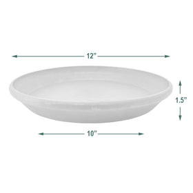 Arcadia PSW saucer used indoors and outdoors for versatile plant setups and surface protection.