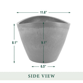Unique artisan-like finish from recycled material blend in PSW planter
