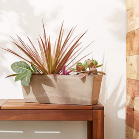 Arcadia PSW window box is weather resistant for year-round display.