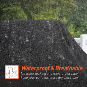 Arcedo all-weather protection shields furniture from sun, rain, wind.
