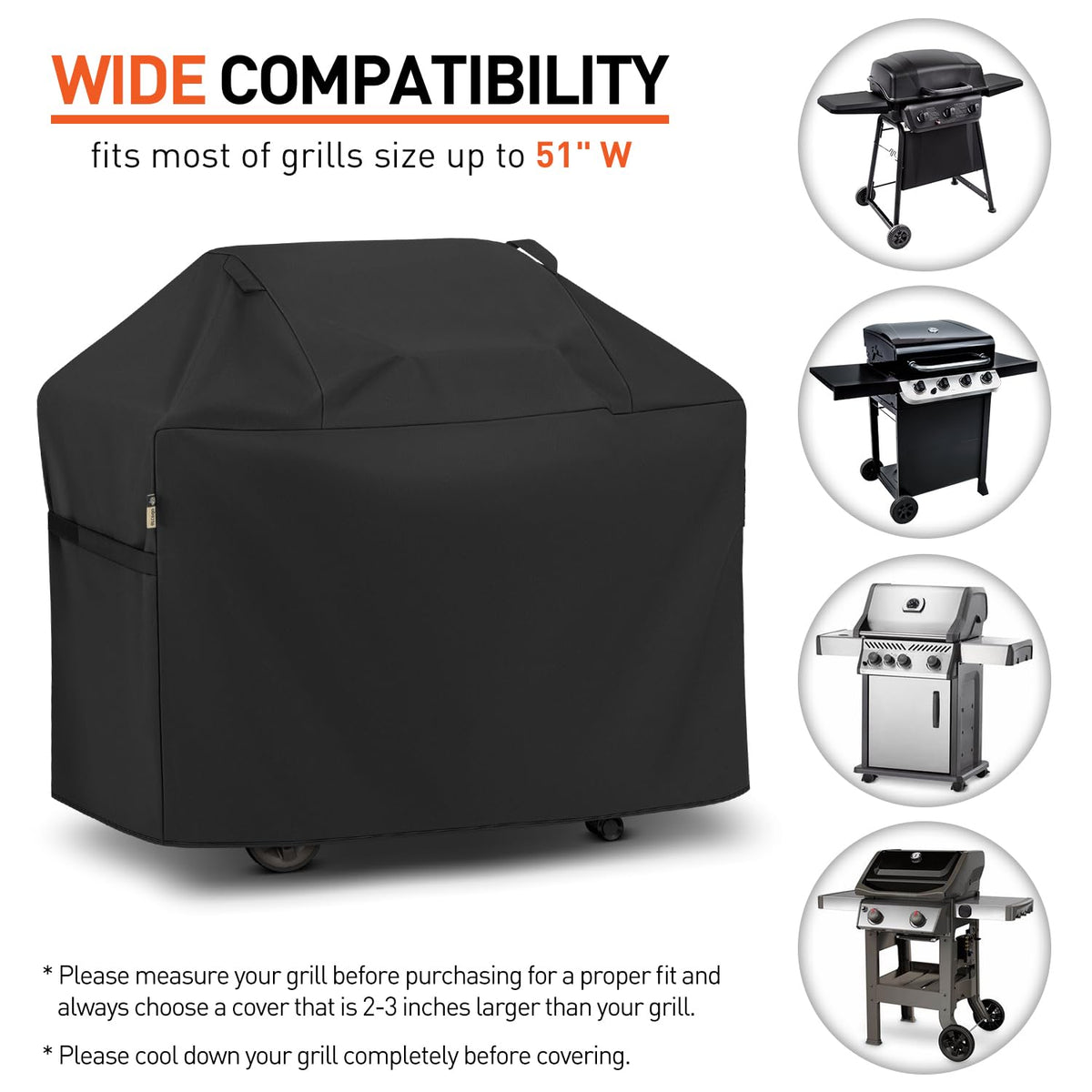 Arcedo BBQ Grill Cover vinyl-coated fabric detail, durable waterproof protection.