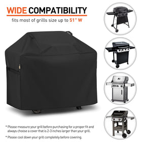 Arcedo BBQ Grill Cover vinyl-coated fabric detail, durable waterproof protection.