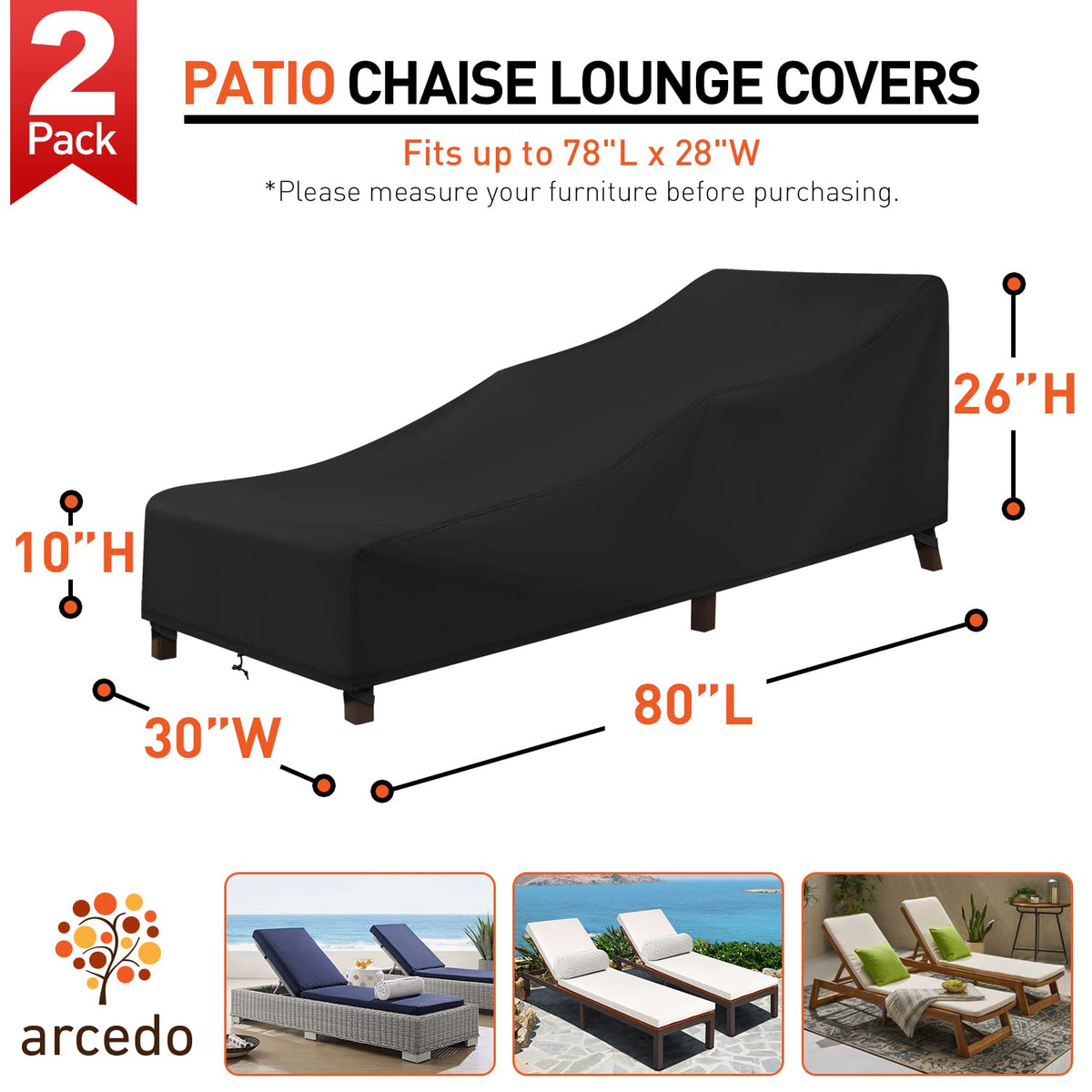 Arcedo cover shown with storage bag for easy storage.
