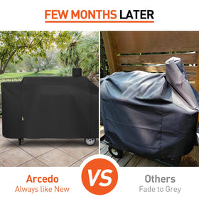 Arcedo fade-resistant fabric keeps the cover looking new in sunlight