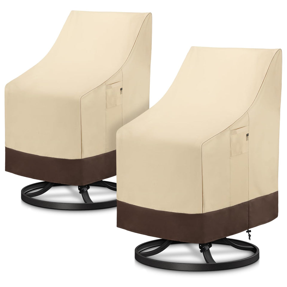 Arcedo waterproof high back chair cover protecting outdoor seating from rain and mud