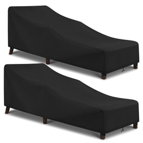 Arcedo patio chaise lounge cover protects loungers from rain and sun.