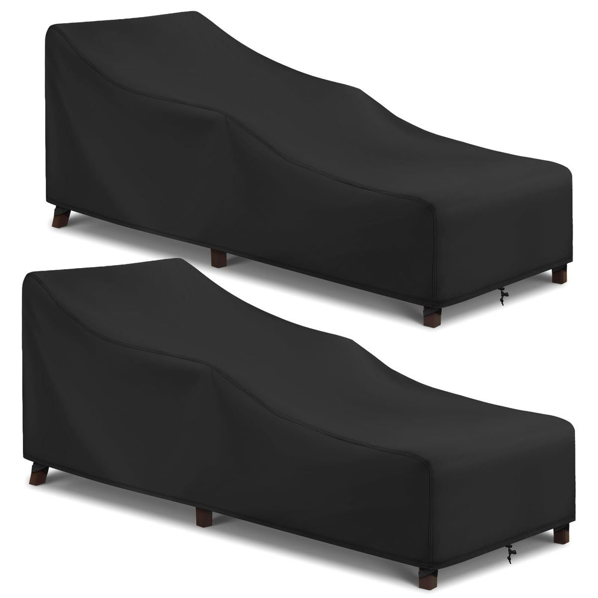 Arcedo patio lounge chair cover 2-pack on chair protects from sun and rain