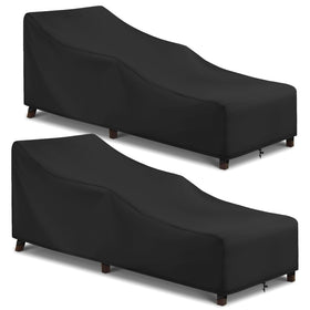 Arcedo patio lounge chair cover 2-pack on chair protects from sun and rain