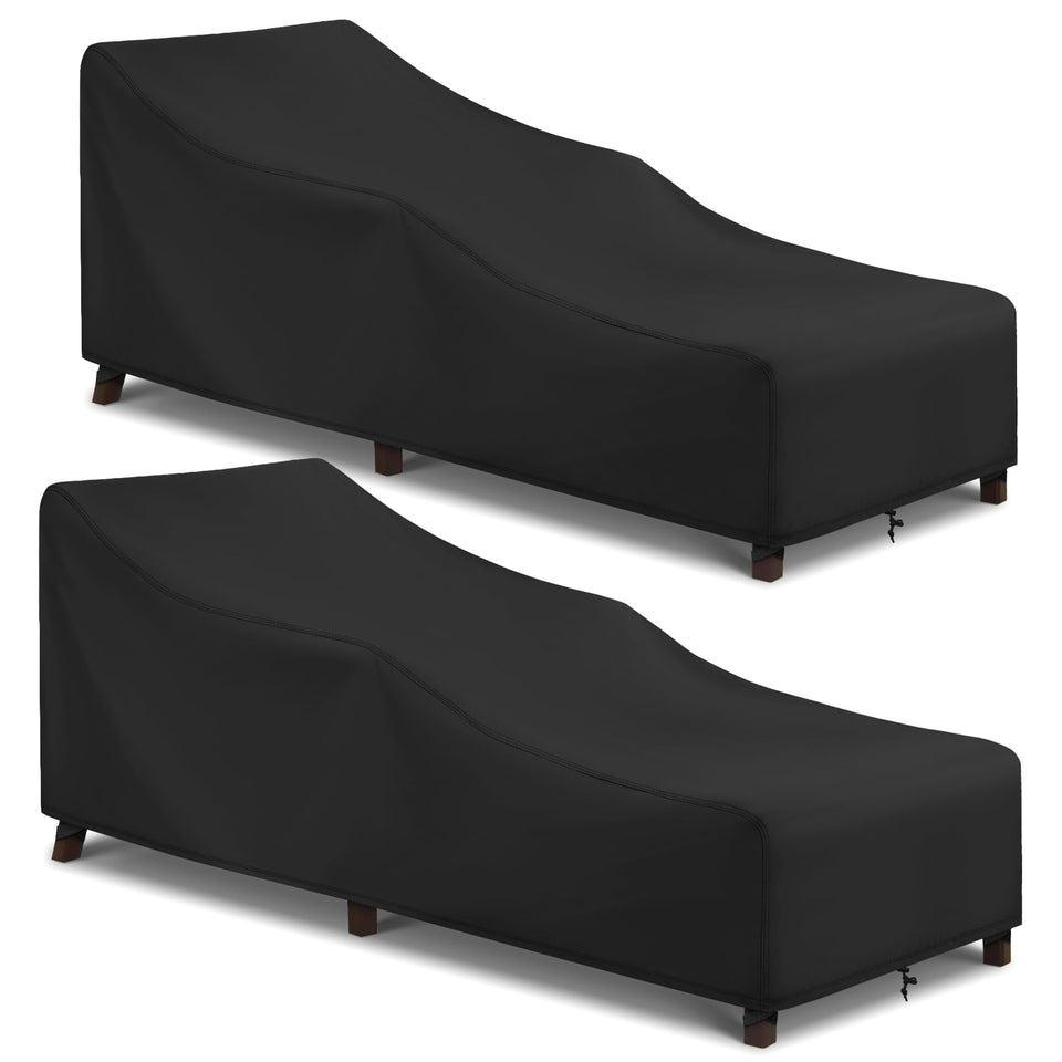 Arcedo patio lounge chair cover 2-pack on chair protects from sun and rain