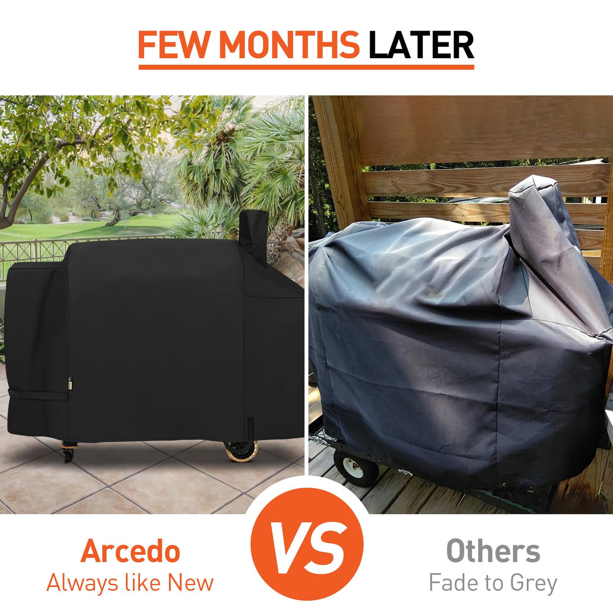 Fade-resistant Arcedo fabric maintains color under sun