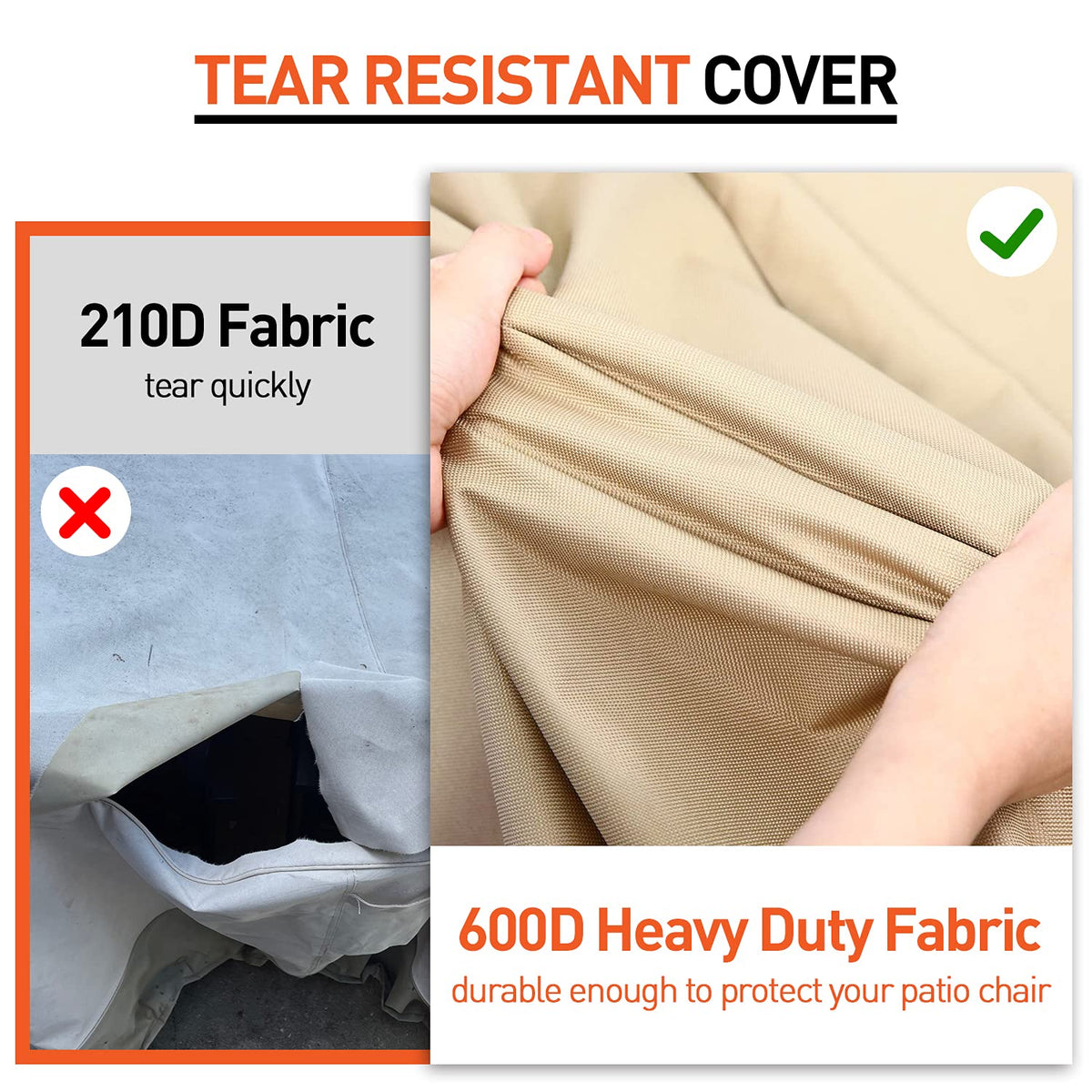 Arcedo quick‑release buckle strap locks cover in place on windy days