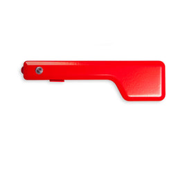 Architectural Mailboxes galvanized red flag ready for curb visibility in any weather.