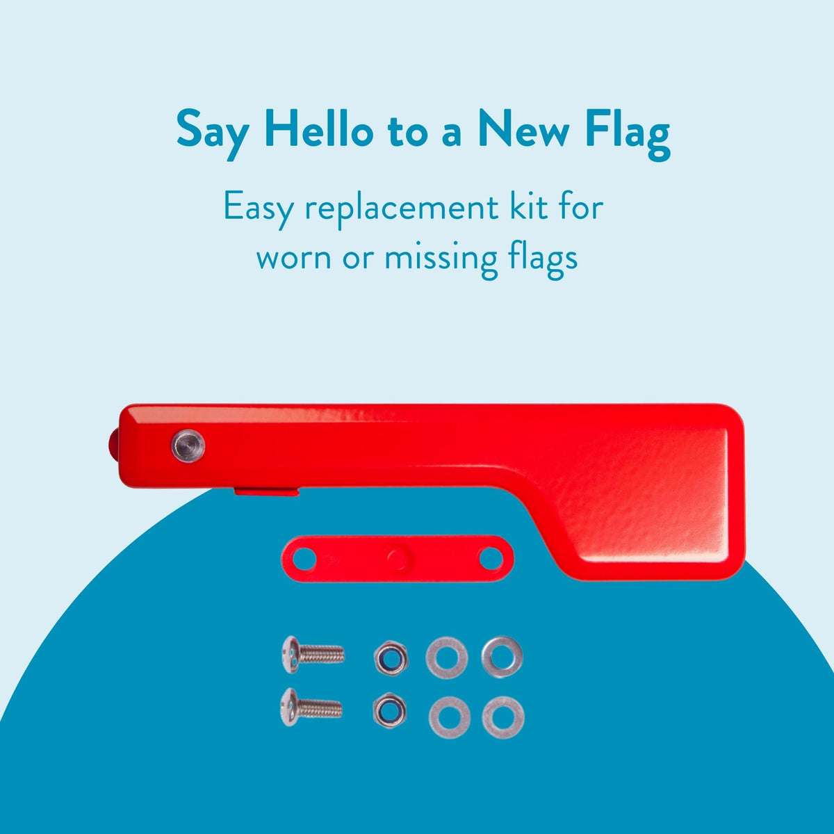 Architectural Mailboxes weather-resistant finish protects the flag from the elements.