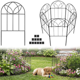 Arcticbird garden fence arch black panel 6pc for decorative borders