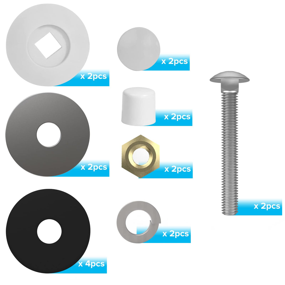 ArcViar diving board bolt kit copper nuts secure threaded connections