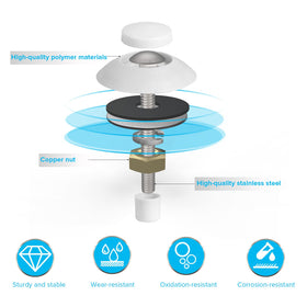 ArcViar diving board bolt kit stainless steel flat washers ensure proper load distribution