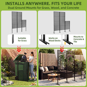 ArdeFentium 0.94-inch slat spacing balances privacy with airflow around outdoors.