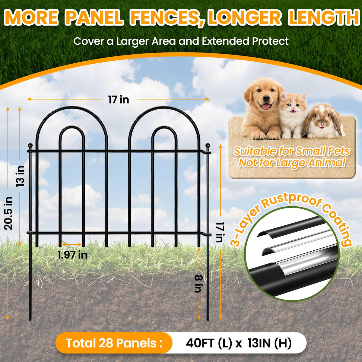 ArdeFentium arch fence along yard edge enhances curb appeal.