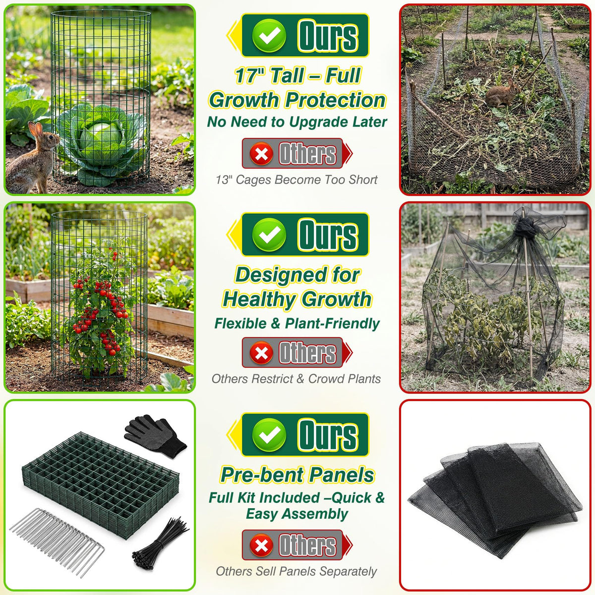 ArdeFentium 36-piece kit enables building multiple cages for flexible protection.